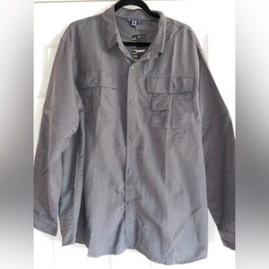 TacVasen Men's XL Gray Button-Up Jacket